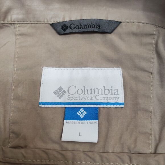 Columbia Jacket Women Large Beige Omni-Shield Full Zip Micro Canvas - Picture 10 of 16